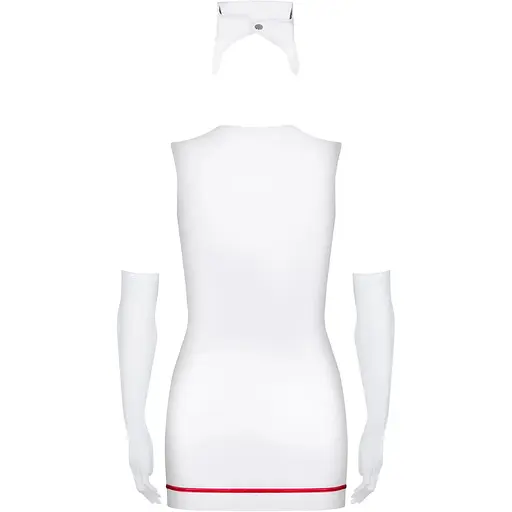 Эротический костюм медсестры Obsessive Emergency dress S/M, White - фото 3