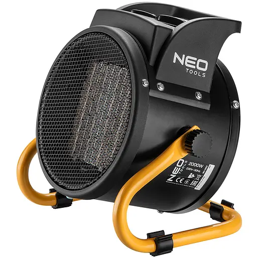 Теплова гармата Neo Tools 2,0 кВт, площа обігріву 20 кв.м., підлоговий, чорний (90-062) - фото 1