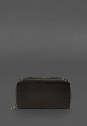 Кожаный клатч-купюрник 4.0 темно-коричневый краст - фото 6