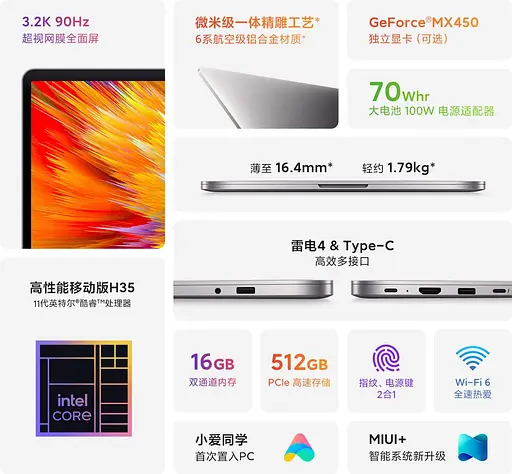 Ноутбук Xiaomi Pro RedmiBook 15 JYU4333CN Core i5 11300H - фото 5