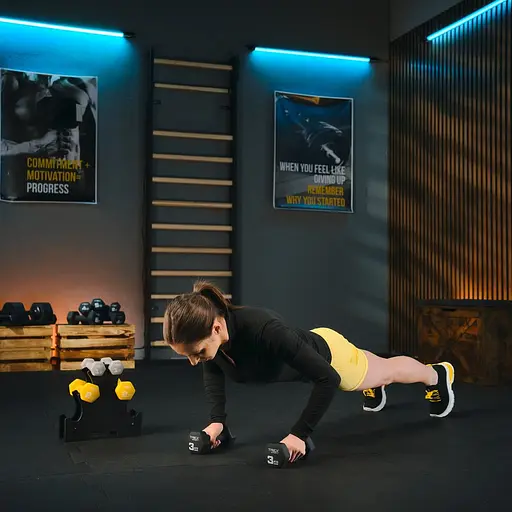 Набор фитнеса гантелей Trex Sport TX-V120VS с подставкой 12кг - фото 10