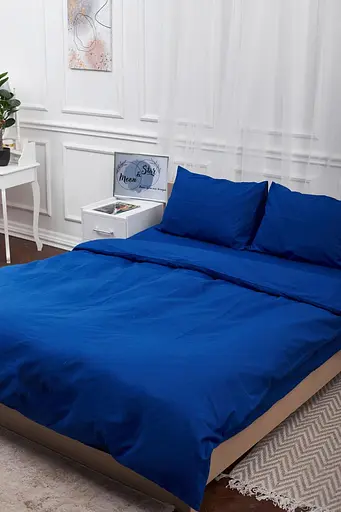 Комплект постельного белья Moon&Star Детский 110x140 см наволочки 2x40x60 см Blue Бязь Gold Люкс - фото 1