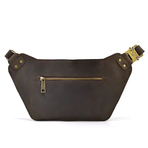 Кожаная мужская сумка на пояс TARWA 14х29х7 см sum0026013 - фото 2