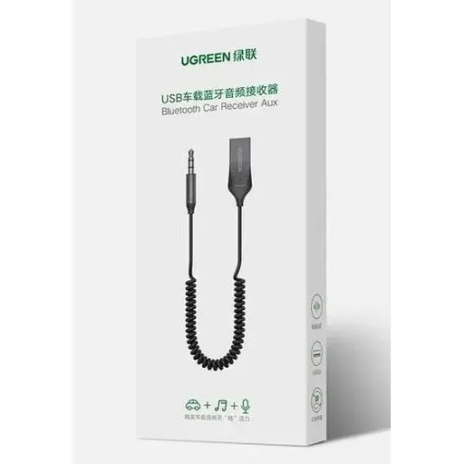 Адаптер Ugreen CM309 Bluetooth Car Receiver Блютуз ресивер с микрофоном для автомобиля - фото 2