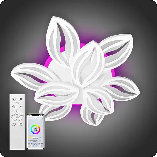 Люстра светодиодная 517 Light 3color с пультом 180Вт Белый (02115) - фото 2