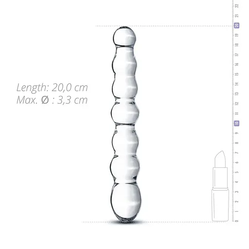 Скляний дилдо у вигляді намистин Gildo Glass Dildo No. 19 - фото 4