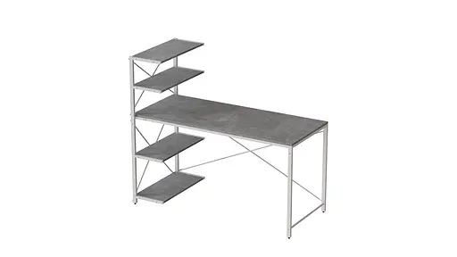 Компьютерный стол Ferrum-decor Джек 75x120x60 Белый ДСП Бетон (FRD-104392)