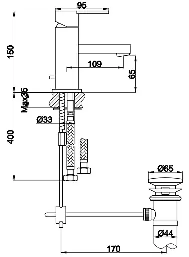 Смеситель для умывальника Kohlman Gixs chrome низкий QB100G Хром - фото 2