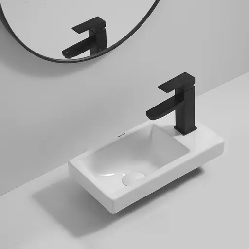 Умивальник меблевий Mixxus Premium Quadro-1501 400x215x105 мм з отвором під змішувач MP6502, Білий - фото 8