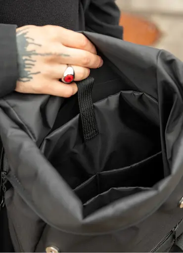 Мужской рюкзак Sambag RollTop ZARD черный тканевый 41 х 30 х 16 см (24238065m) - фото 8