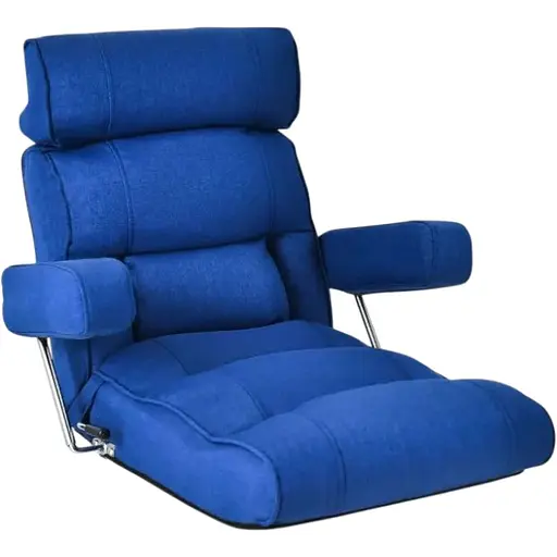 Кресло-диван Costway Mary напольное с подлокотниками синий