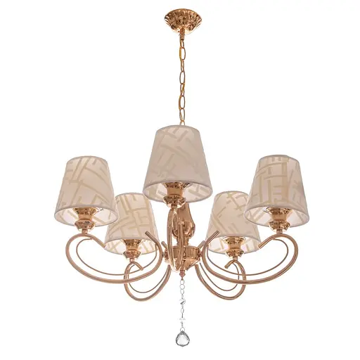 Люстра підвісна Brille прованс з абажуром E27 60W G (BKL-647S/5)