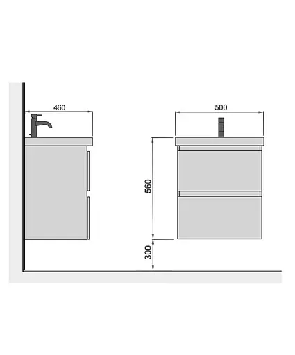Тумба Мойдодир Unik 50-A Білий з умивальником Vivace 50 Білий - фото 7
