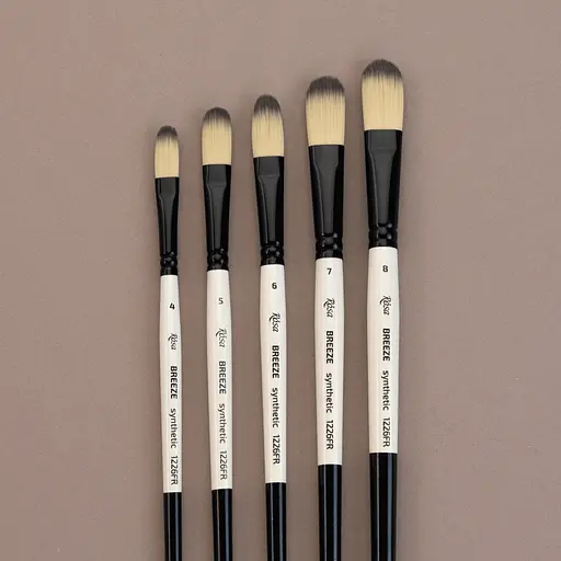 Пензель синтетика овальна BREEZE 1226FR №0 коротка ручка Rosa - фото 4