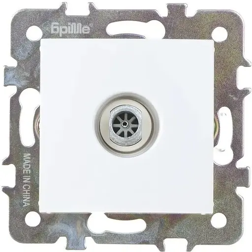 Розетка Brille RB-1TV біла (42-105)