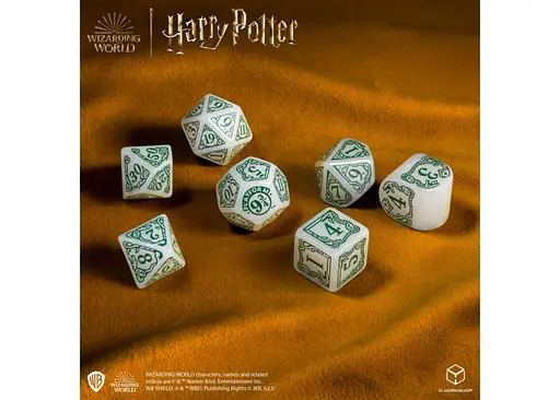 Набір кубиків Harry Potter. Slytherin Modern Dice Set - White , 7 шт. (190142/2023/2/B) - фото 3