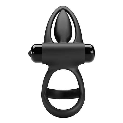 Эрекционное кольцо Pretty Love Vibration Cock Ring 9.9 см черный - фото 4