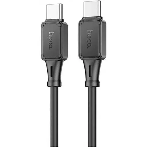 Кабель для зарядки Hoco X101 Silicone Type-C to Type-C PD60W чорний