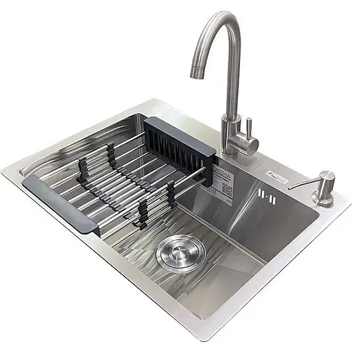 Комплект мийка + змішувач Romzha Arta U-550S (A)