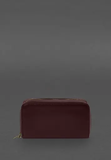 Кожаный клатч-купюрник 4.0 бордовый краст - фото 6