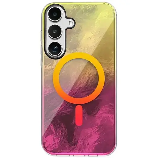 Чехол Epik TPU Shiny Mountain (MagFit) для Samsung Galaxy S24 FE Yellow / Pink