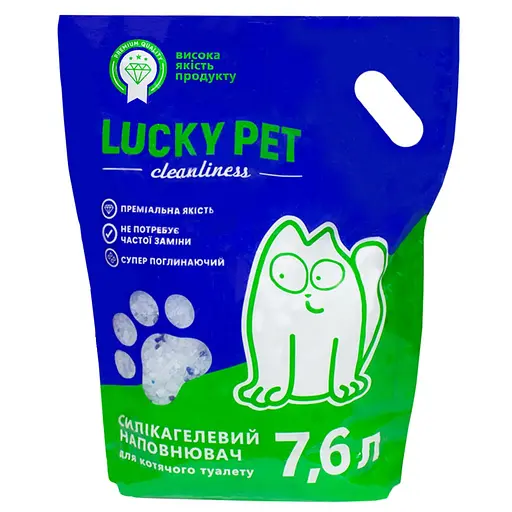 Наполнитель Lucky Pet для кошачьего туалета силикалевый 7.6 л