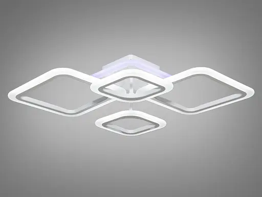 Светодиодная люстра смарт светильник с пультом, 80W, белые люстры. - фото 2