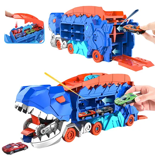 Трек-гараж з транспортом Динозавр, 43 см, 2 машинки, MH-177 - фото 3