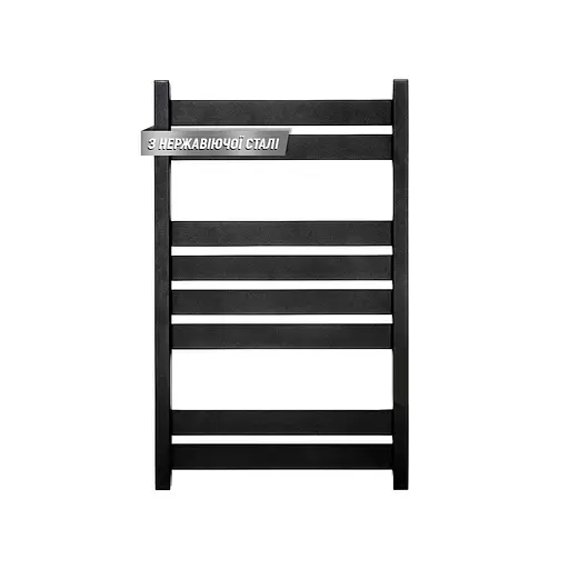 Водяной полотенцесушитель Navin Largo 500x800, черный муар 12-028053-3680, Черный матовый - фото 1