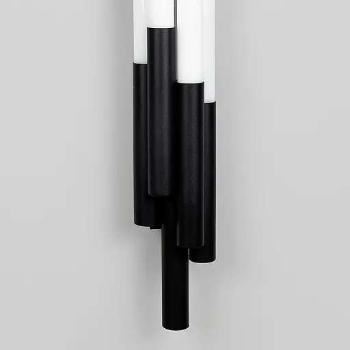 Чорний трубчастий стіновий LED світильник у корпусі 110 см Line F Арт. WJ351/1100 BK - фото 3