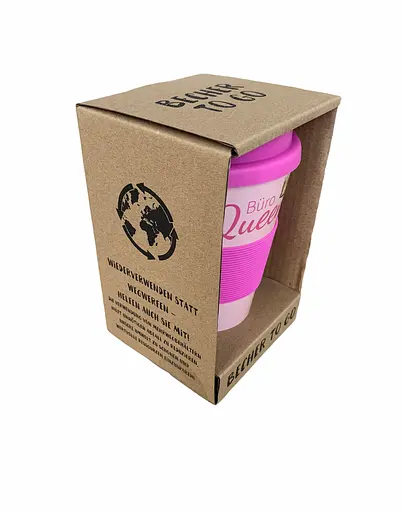 Еко-кухоль термокухоль Becher to go для кави та чаю з волокон бамбука 350 мл - фото 3