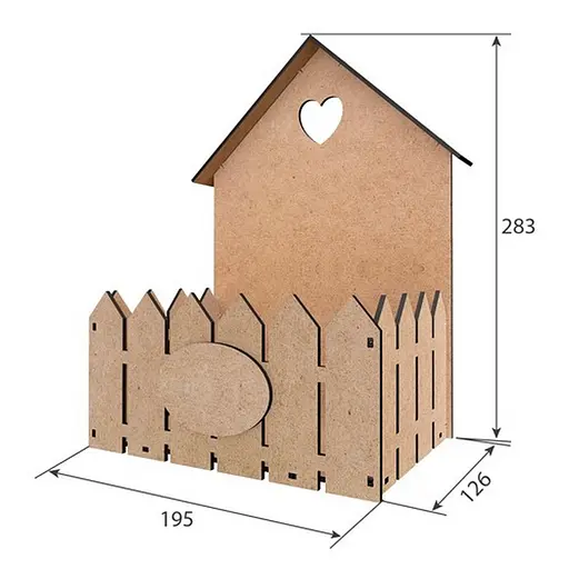 Заготовка для декорування "Будиночок" Fabrika Decoru FDPO-402 для фруктів, солодощів, квітів - фото 2