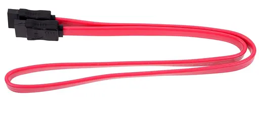 Кабель інтерфейсний TCOM Sata 0.45 м прямий без засувки червоний - фото 2