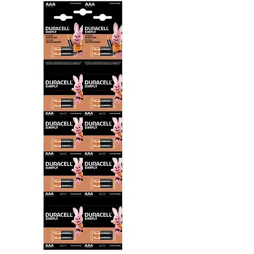 Батарейка щелочная DURACELL LR03 (AAA) MN2400, 2*10шт в плакате, цена за плакат
