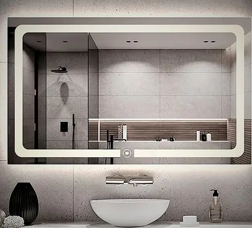 Дзеркало Dusel DE-M3001 70x90 см, Білий - фото 4