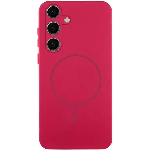 Чохол Lakshmi Silicone Cover Full Camera (AA) with MagFit для Samsung Galaxy S24 FE Червоний / Rose Red