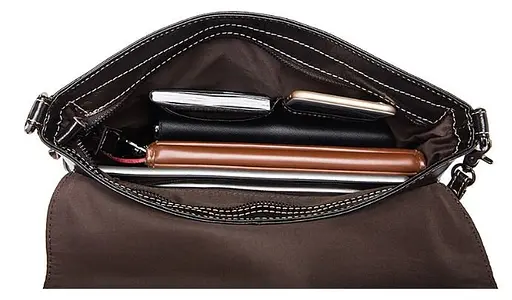 Сумка кожаная мужская Vintage 33х27,5х2 см sum0012332 - фото 4