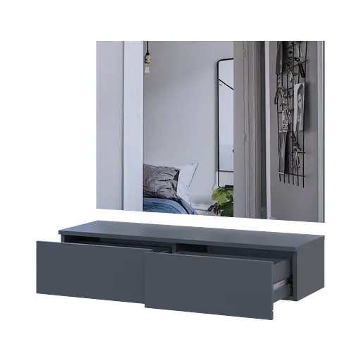 Комплект мебели Doros Левия + зеркало Графит 100х32х100 (42005236) - фото 2