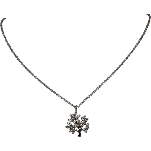 Серебряное колье Диама Дерево с фианитами. Артикул 51011938695