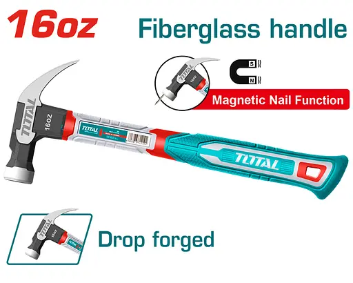 Молоток Total THCH61016 з цвяходером 450 г - фото 2