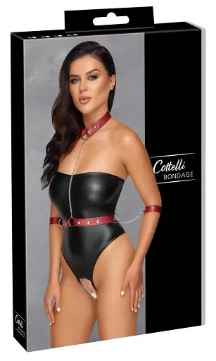 Боді Cottelli Collection Bondage Tubebody M чорний - фото 5