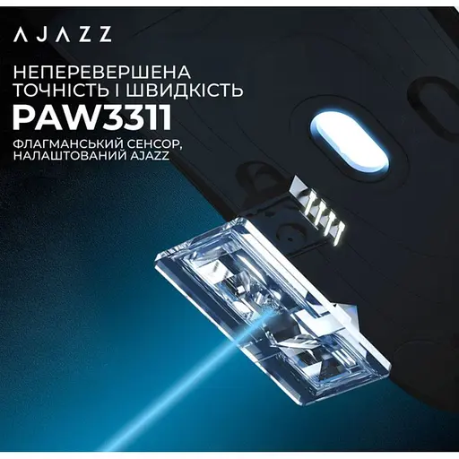 Игровая мышь Ajazz AJ-139W MC V2 Wireless/Bluetooth/USB ESports Gaming 12000dpi 35G White - фото 9