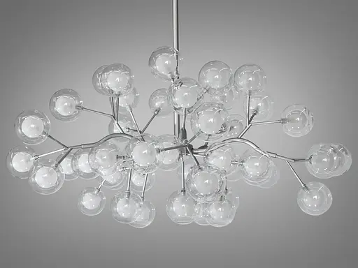 Якісно нова люстра "Світлячок", 45ламп, хром сатин - фото 3