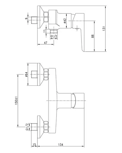 Змішувач для душу Imprese Breclav 15245 Хром - фото 2