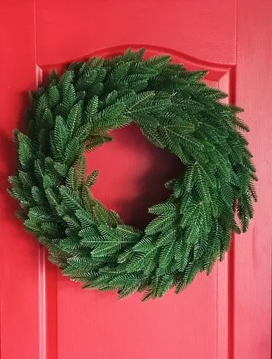 Венок хвойный рождественский Hvoya Classic литой зеленый 60 см - фото 4