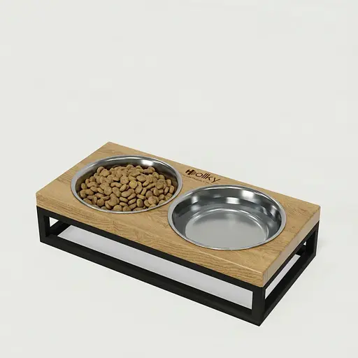 Hollky Base XS — миски на підставці для маленьких собак та котів (2 × 0,25 л)