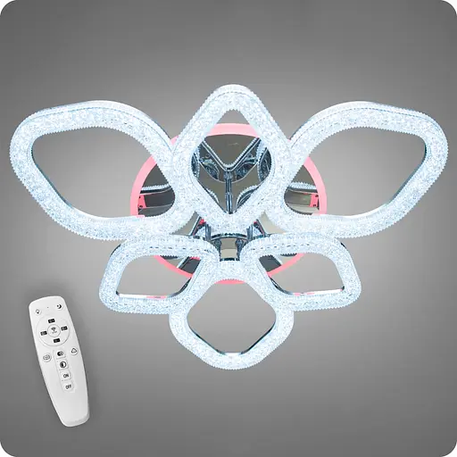 Люстра світлодіодна 517 Dlight 3color з пультом 125Вт Хром (01768) - фото 2