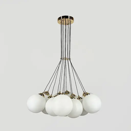 Люстра-пучок на 13 білих плафонів Ø 67 см | Line F | Арт. 1519/13 GD - фото 3