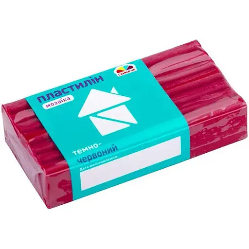 Пластилин детский Гамма Мозаика темно-красный 50 г  - фото 1