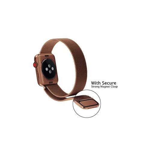 Ремінець Creasted для годинника Milanese loop steel bracelet Apple watch, 38 40 мм Bronze - фото 3